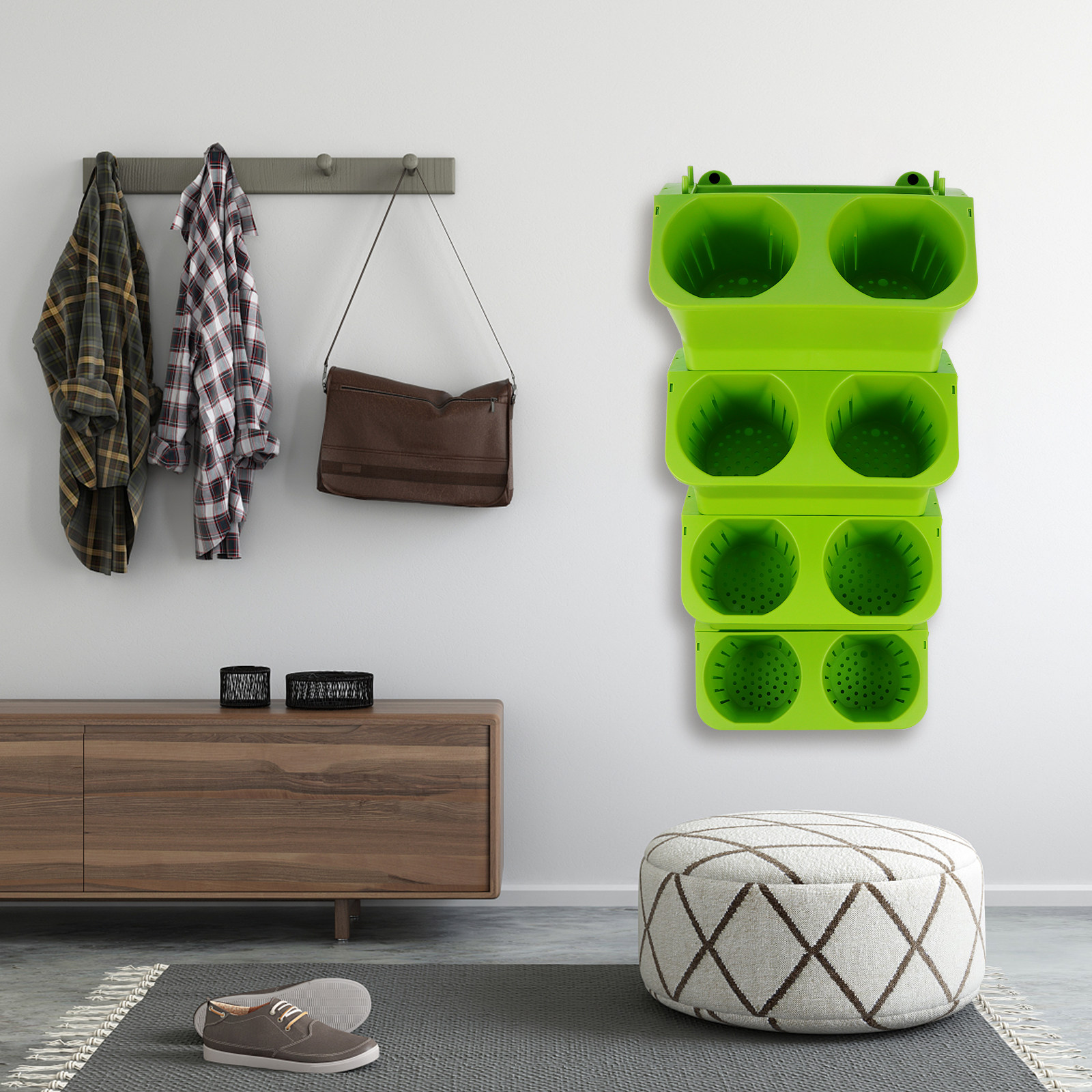 Self Watering Planter - Zestaw 4 pionowych doniczek ściennych z
