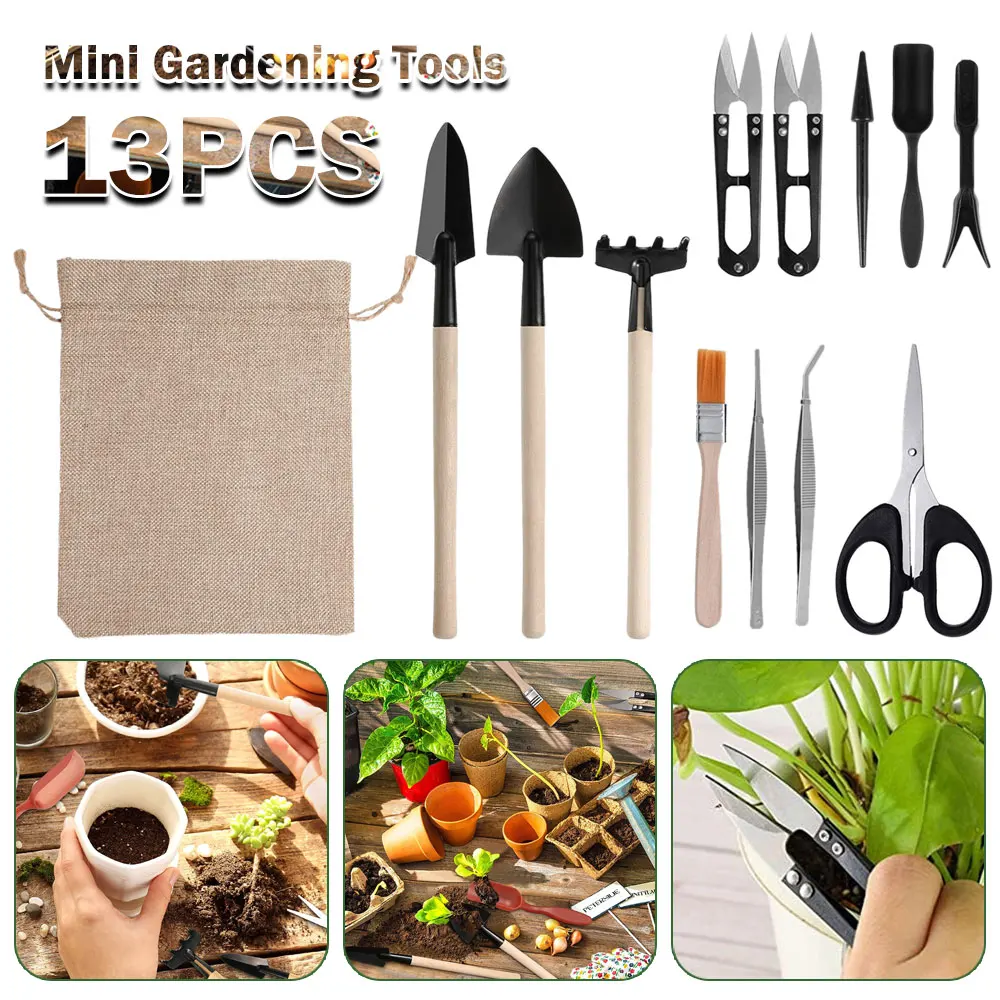 Indoor Garden Kit - 13 szt. Zestaw narzędzi sukulenty do