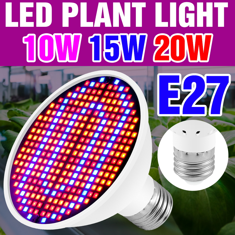 Plant Grow Light Full Spectrum - Żarówka LED do uprawy roślin 20W
